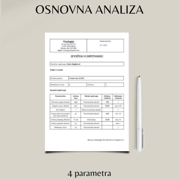 Osnovna analiza vina