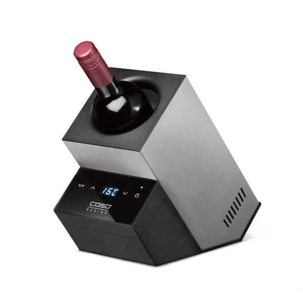 bežični hladnjak za vino CASO WineCase Deluxe Inox sa baterijom inox dizajn